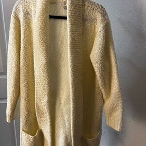 Cozy Cream Open-Front Sweater YarnWorks size M